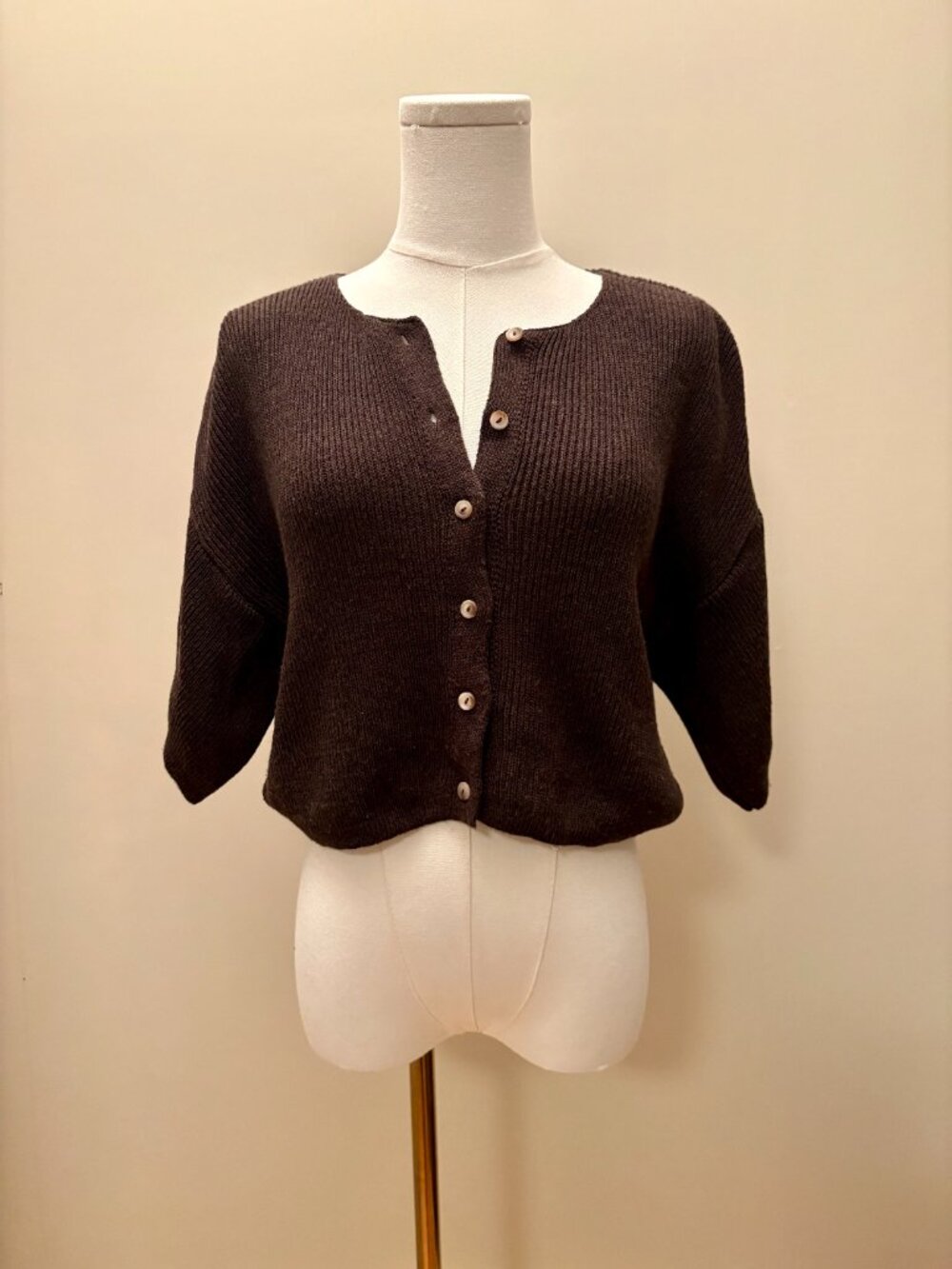 ASOS Cropped Button-Up Sweater - Picture 3 of 8